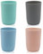 Plastic Cups Reusable Unbreakable Tumblers, Set of 4 Travel Mugs, Mouthwash Bathroom Cup Stackable, Plastic Water Cup 280ml for Adults Kids, Dishwasher & Microwave Safe (Multiple Colours)