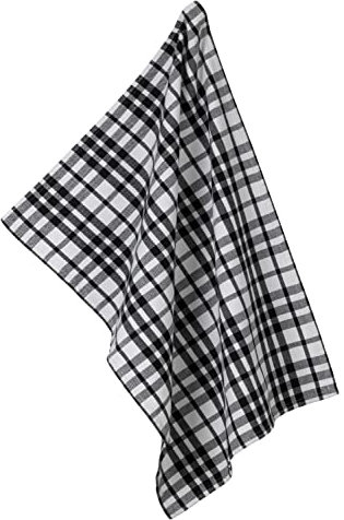 Möbel Jack Geschirrtuch - Schwarz - Weiß - Baumwolle - 50 x 70 cm