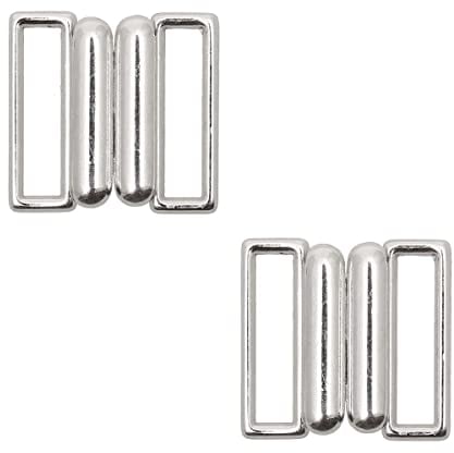 Jiujiutu 2 pezzi bikini fastene metallo chiusura argento bra chiusura biancheria Intima fibbia gancetti ganci per costumi da bagno reggiseno