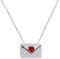 GILIEYER Halskette mit Briefumschlag, 18k Echtgold vergoldet Kette Gravur mit Liebesbrief Geheimer Nachricht I love you Personalisierte Anhänger Halskette für Mutter Freundin Freunde (Silver)