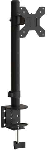 vidaXL Monitorhalterung, Verstellbar Monitor Tischhalterung mit C-Klemme, Bildschirmhalterung für 1 Monitor, Monitorständer Halterung, VESA 75/100 mm, Schwarz Stahl