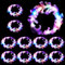 10Pcs LED Haarreif, Haarkranz Leuchtend, Blumenkranz für Damen und Kinder - Geburtstag, Weihnachten, Halloween, Fasching, Party, Hochzeit Dekor