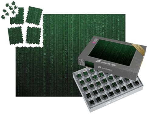 puzzleYOU: SMART Sorted® | Puzzle 1000 Teile leicht gemacht „Binärer Code in der virtuellen Realität“ – aus der Puzzle-Kollektion Impossible Puzzle