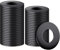 BOUMVID Rondelle Piatte M5 x 10 mm, 50 Pezzi Rondelle O Ring Nero, Rondella di Rotonda Distanziatore, Acciaio al Carbonio Rondella Metallo Distanziali per Riparazioni a Casa Viti Filettate