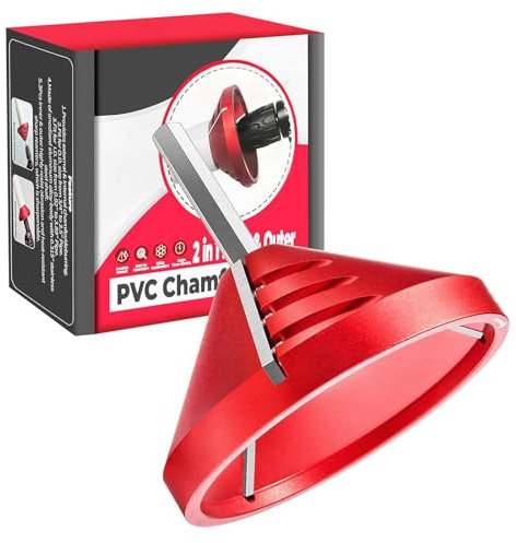 Strumento per Sbavare Tubi in PVC con Alesatore Interno Esterno, Strumento per Smussare Tubi in Acciaio Inossidabile per Tubi e Tubi in PVC, CPVC, ABS, PP, PE, Interno da