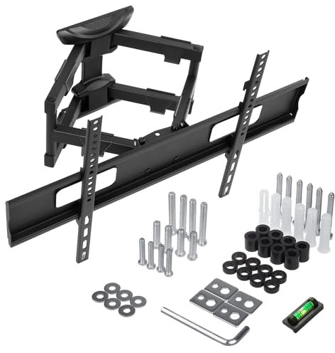 Maclean MC-832A Soporte de Pared para TV de Doble Brazo Articulado Universal para Monitores/Televisores OLED/QLED/LCD/LED/Plasma de 32-80 Carga máxima hasta 50 kg VESA máx. 600x400mm