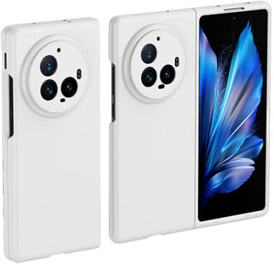 QINOUK Coque pour Vivo X Fold 3 Pro, [Anti-Rayures] Coque Protecteur en PC Dur, Coque Ultra-Mince pour Vivo X Fold 3 Pro-Blanc