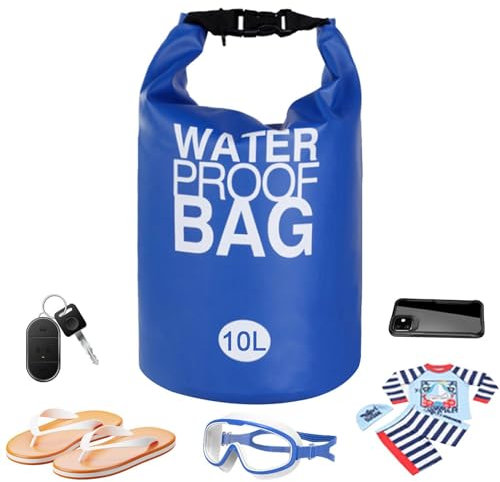 UniversalPool Ladder and Step Weight(5L/10L), Pool Ladder Sand Bags, Waterproof Sand Bags for Pool Steps, 250D PVC Waterproof Dry Bag with Heavy-Duty Nylon for Pool Ladders and Steps, blue 10L