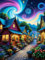 Gemartmall Diamond Painting Erwachsene Stadt-Diamant Painting Haus, Diamond Painting Bilder für Erwachsene,Dekorationen,30 x 40 cm