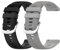 Garmcool 2 Piezas Correas 22mm Compatible con Garmin Forerunner 255 /Venu 3 / Vivoactive 4, Correa Negro Gris Silicona Reemplazo Pulseras para Hombre (sin Reloj)