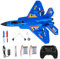 KQWVZ Avion Télécommandé F-22, Couleeur 2.4 GHz Avion RC avec LED, 2 Modes de Démarrage, AvionRadiocommandé pour Enfants avec Gyroscopique à 6 Axes, Planeur Volant pour Enfants, Garçons, Débutants