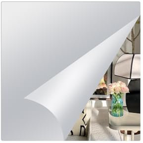 Abyssaly 4 Piezas Espejo Adhesivo Pared Armario, Espejos Decorativos de Pared Cuadrada Flexibles, Pegatina Pared Sala de Estar, Dormitorio, Puerta 30cm x 30cm