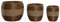 Home ESPRIT Set de Maceteros Natural Metal Fibra Tropical 33 x 33 x 30 cm
