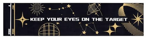 Yirinatek Professioneller Dartteppich mit Oche-System & Abwurflinien – Premium Dartmatte Dart Teppich für Steeldart & Softdarts | 260x60 cm| mit Abwurflinie [Gelb]