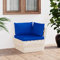 Xichuzi Garten-Paletten-Ecksofa mit Kissen, Lounge Sofa Outdoor, Garten Loungemöbel, Gartensofa, Outdoor Couch, Gartenlounge, Balkon Set Möbel, Imprägniertes Fichtenholz