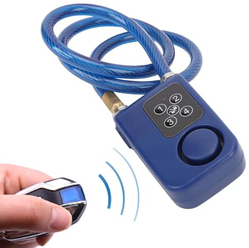 Candado para Bicicleta con Alarma, Candado de Cadena Antirrobo con Contraseña con Cable de 31,5 Pulgadas de Longitud, Candado Eléctrico con Alarma Antirrobo Inalámbrico de Más de