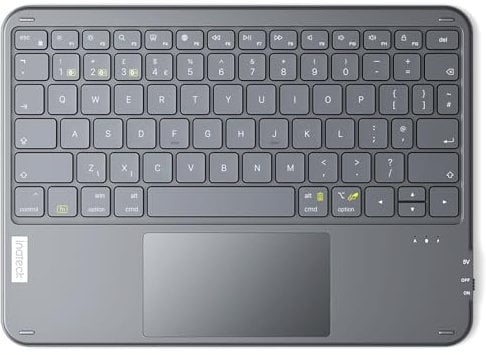 Inateck Tablet Bluetooth Keyboard with Touchpad, Ultra Slim Wireless Keyboard with Trackpad, Compatible with iPad/Windows/Tablet/Laptop/PC, KB01105