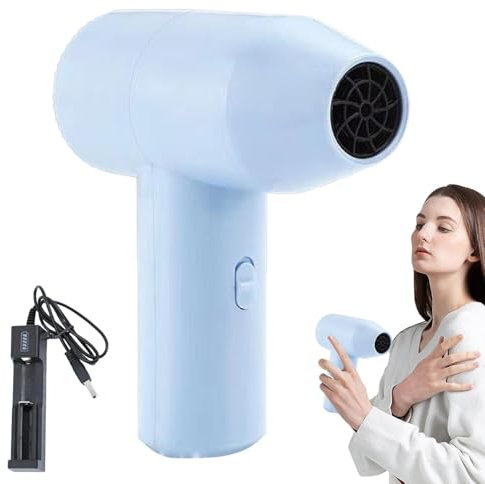 Secador de pelo inalámbrico portátil, secador de pelo USB, secador de pelo, secador de color silencioso recargable silencioso para uso diario y encendido