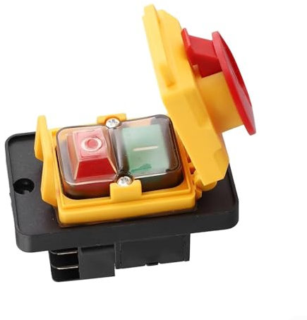 Interruttore a pulsante per KJD12 250V 16A a 4 pin, arresto e magnetico impermeabile, per utensili elettrici industriali e macchine utensili, seghe da banco, trapani, smerigliatrici