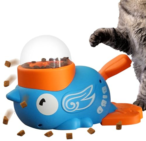 dog puzzle toy duck shaped food feeder mental stimulation treat dispenser durable interactive chew easy to clean indoor boredom relief outdoor play cat entertainment training activity pet game