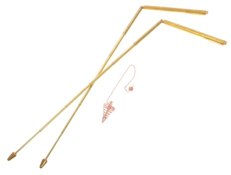 BESPORTBLE Baguettes Sourcier Cuivre Portables Tiges de Radiesthésie Robustes et Compactes Outils de Divination pour Chasse Trésor et Détection Eau Design Fin et Léger pour Exploration