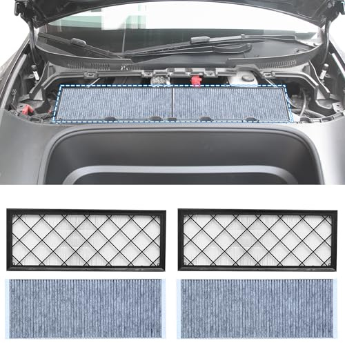 Arcoche Per Tesla Model Y 2019-2025 Filtro aria HEPA esterno con carbone attivo, modalità di ricircolo esterno, filtro dell'aria di ricambio per modalità Tesla BioDefense (4 pezzi)