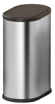 Xumh2024-3 Poubelle de Cuisine Poubelle Automatique sans Contact avec Couvercle en Acier Inoxydable for Salle de Bain, Maison ou Bureau(Silver)