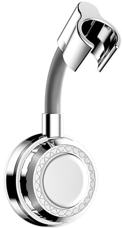 PHX Grove Adjustable Shower Head Holder with Suction Cup | Water-resistant ABS mount with adjustable angles for compatible handheld shower heads in bathrooms, hotels and RVs
