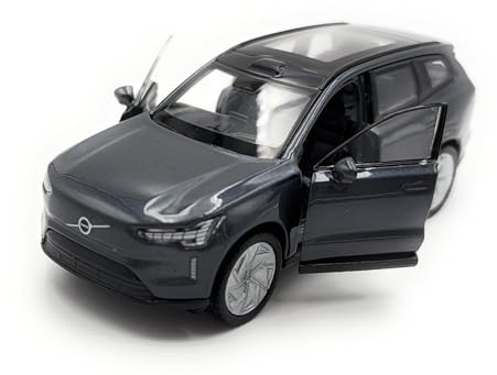 Toi-Toys Welly Modellauto Volvo EX90 Fahrzeug Miniatur Auto Maßstab 1:39 / L 12cm anthrazit