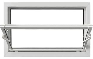 Framex Finestra in PVC, a Ribalta e a Battente, Bianca, 80 x 40 cm (800 x 400 mm), Vetro Singolo – Finestra in PVC con funzione di ribalta e a Battente, per Ventilazione, scantinati