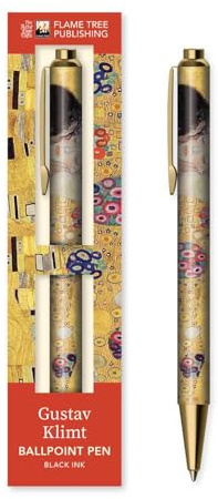 Premium Kugelschreiber: Gustav Klimt, Der Kuss: Unser Hochwertiger Ballpoint Pen in einer dekorativen Geschenkbox und mit auswechselbarer Kugelschreibermine (Kugeschreiber mit Kunstmotiv)