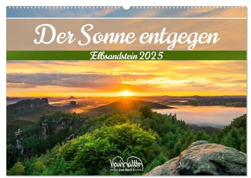 Der Sonne entgegen – Elbsandstein (Wandkalender 2025 DIN A2 quer), CALVENDO Monatskalender