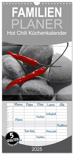 Familienplaner 2025 - Hot Chili Küchen Kalender mit 5 Spalten (Wandkalender, 21 cm x 45 cm), CALVENDO