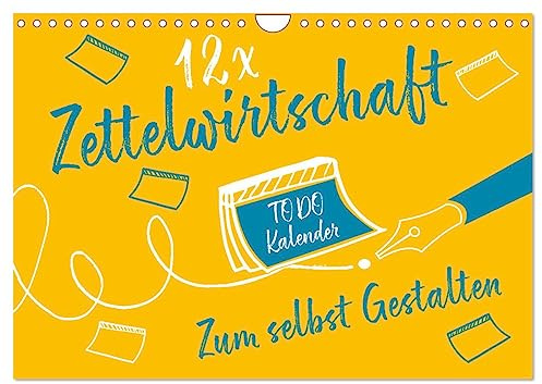 12 x Zettelwirtschaft - Bastelkalender (Wandkalender 2026 DIN A4 quer), CALVENDO Monatskalender: Ein Kalender für Ihre Post-Its - eine aufgeräumte ... für jeden Monat (CALVENDO Lifestyle)