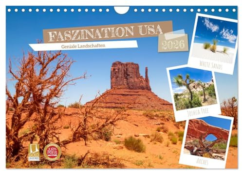 FASZINATION USA Geniale Landschaften (Wandkalender 2026 DIN A4 quer), CALVENDO Monatskalender: Beeindruckende Mutter Natur (CALVENDO Natur)