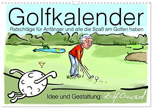 Golfkalender für Anfänger und alle die Spaß am Golfen haben (Wandkalender 2026 DIN A3 quer), CALVENDO Monatskalender: Karikaturen zum Thema Golf (CALVENDO Sport)