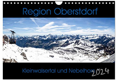 Region Oberstdorf - Kleinwalsertal und Nebelhorn (Wandkalender 2024 DIN A4 quer), CALVENDO Monatskalender: Wander- und Kletterregion - Berge mit allen Schwierigkeitsgraden (CALVENDO Natur)