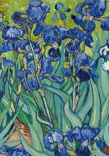 Notizbuch A5 blanko Hardcover - 100 Seiten - Motiv Schwertlilien (Irises) Vincent van Gogh - 90g/m² - FSC Papier: Notebook Journal Diary A5 blanko - Geschenkidee
