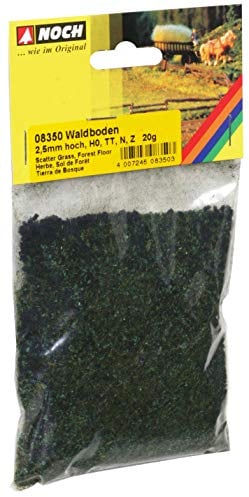 NOCH® Streugras „Waldboden“, mit statischem Gras, 2,5 mm, 20 g Beutel für die Spurweiten H0, TT, N, Z perfekt für Waldlandschaften