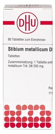 Stibium metallicum D6 DHU Tabletten, 80 St. Tabletten
