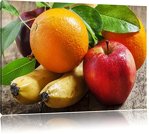 Pixxprint Obst und Gemüse Sack Frucht Food, Größe: 120x80cm, Leinwandbild, fertig gespannt, Wandbild, Dekoration, Kunstdruck, kein Poster