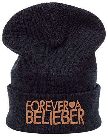 morefaz Beanie Hüte Mützen Damen Herren Jungen Trill, Meow,Swag,Wasted,Diamant TM (FB Black Gold)
