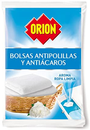 Orion - Bolsas Antipolillas Sin Naftalina con Aroma a Ropa Limpia - Bolsa de 20 Unidades