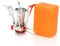 Spotact Extérieur Mini Brûleur à Gaz Réchaud de Camping Portable Pliable Compact Four de Cuisine Pliable Idéal pour le camping Randonnée Pêche Randonnée