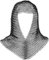 Mythrojan Kettenmail-Coif Mittelalter Ritter Renaissance Rüstung Kette Post Hood Viking LARP 16 Gauge - Silber - Large