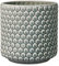 Bloomingville Blumentopf Dot Retro Übertopf Vintage Pflanztopf für Zimmerplanzen M (15,5 cm ø) Öffnung: 13 cm ø, grün, Keramik