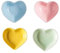 XinHuiGY Céramique Plat de sauce Forme de coeur Polyvalent Mini Assaisonnements Plats Bol à Sushi Assiettes Apéritif Plat de service Bol de soucoupes Amour Cadeau de mariage (Ensemble de 4) (Coloré)