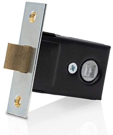 Flat Pattern 64mm Tubular Latch, High Quality Mortice Latch, Door Latch Designed to be Used with Sprung Lever Door Handles or Mortice Knobs (64mm, Silver Chrome).