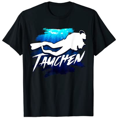 Taucher Geschenk für Herren Apnoe Schnorchel Zubehör T-Shirt
