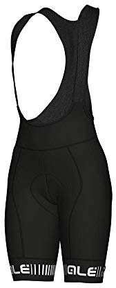 Alé Cycling Women's PR.R Strada Bib Shorts, Black/White, XXL